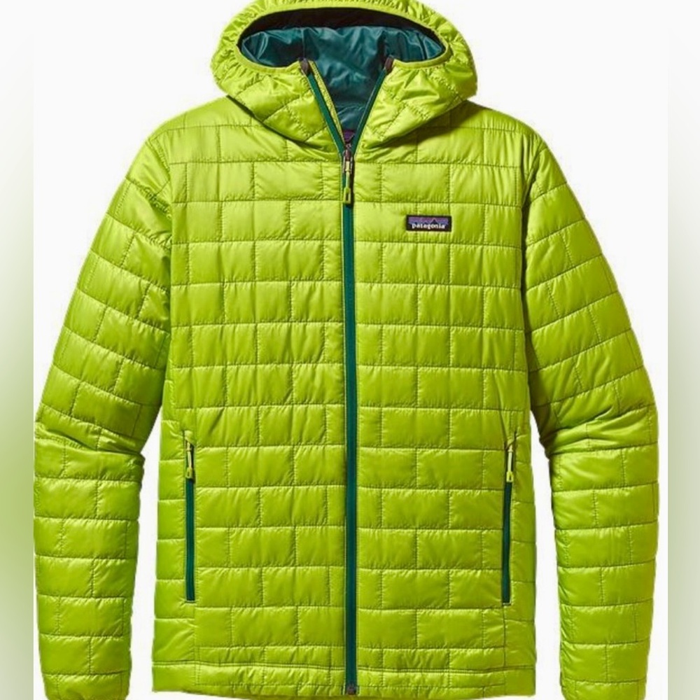 PATAGONIA MENS XL PEPPERGRASS GREEN NANO PUFF HOODY. PRIMALOFT FILL,STYLE 84222 - Picture 12 of 13